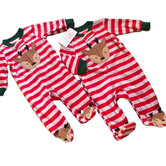 NWT 2 Carter's One Piece Footies - 3month - Picture 1 of 7